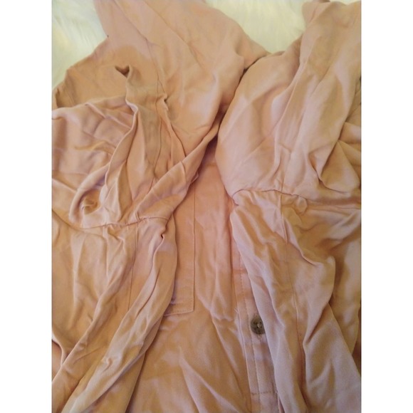 LOFT Long-sleeved Button Crewneck Blouse With Pockets - Picture 6 of 8